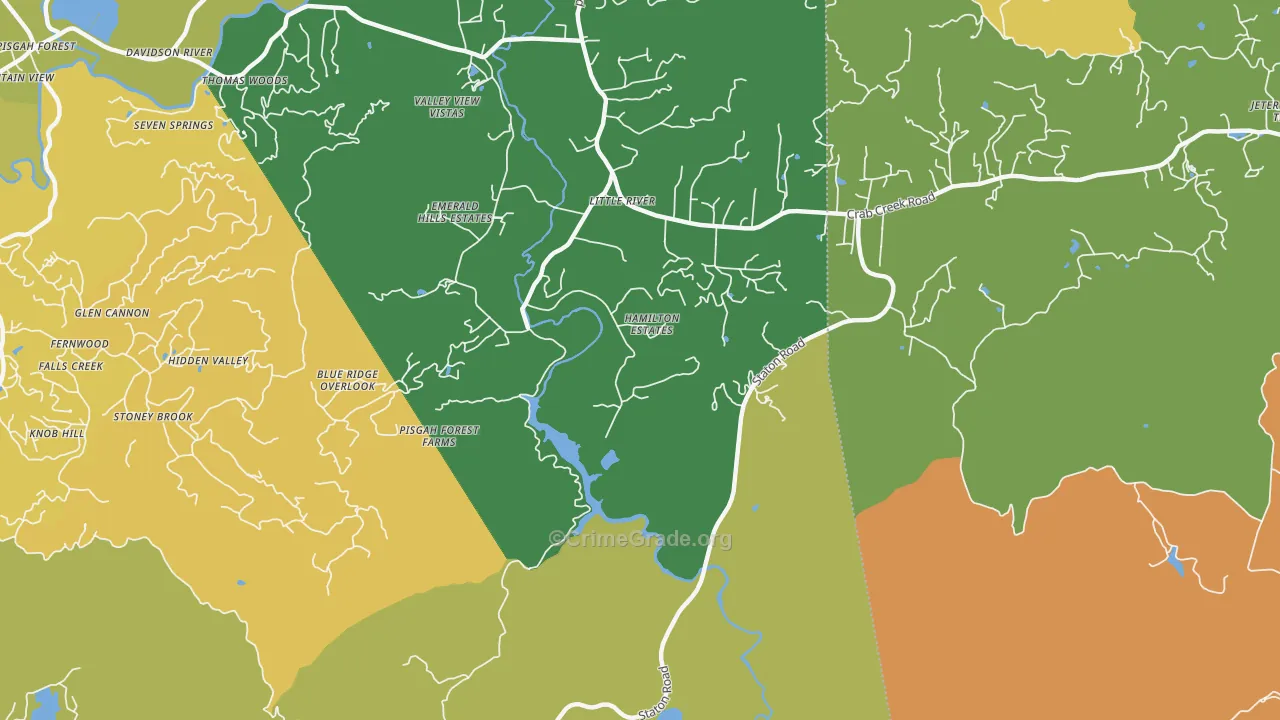 Little River, NC Map of Robbery Rates