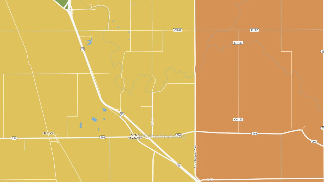 Little Sandusky, OH Map of Robbery Rates