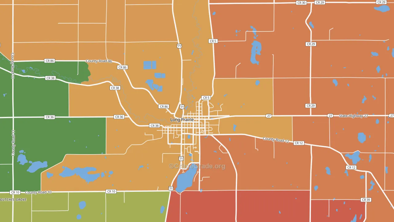 Little Sauk, MN Map of Robbery Rates