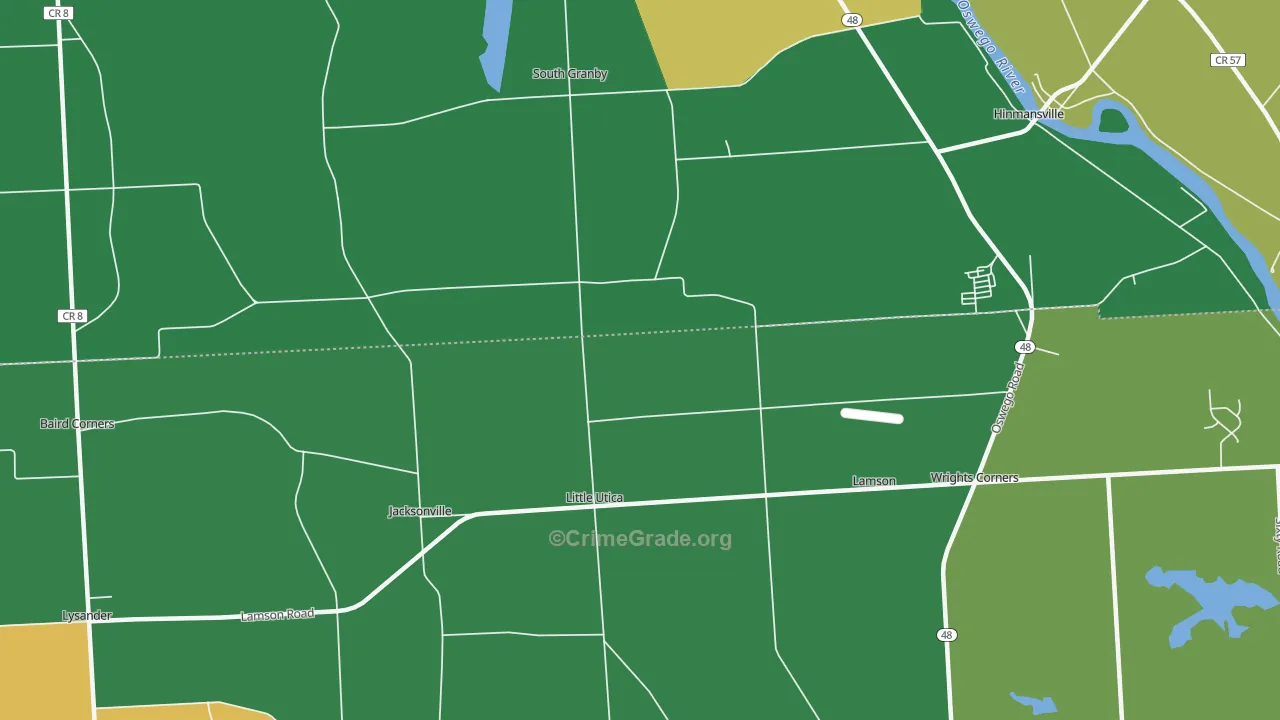 Little Utica, NY Map of Robbery Rates