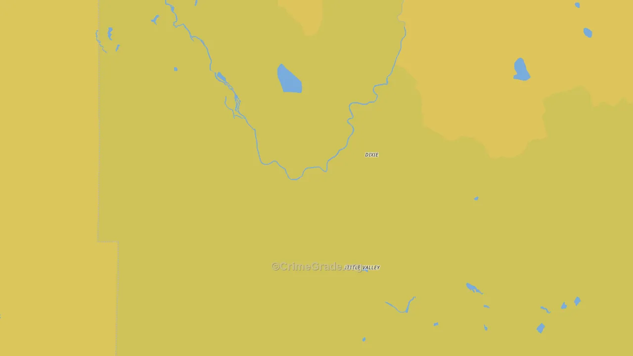 Little Valley, CA Map of Robbery Rates
