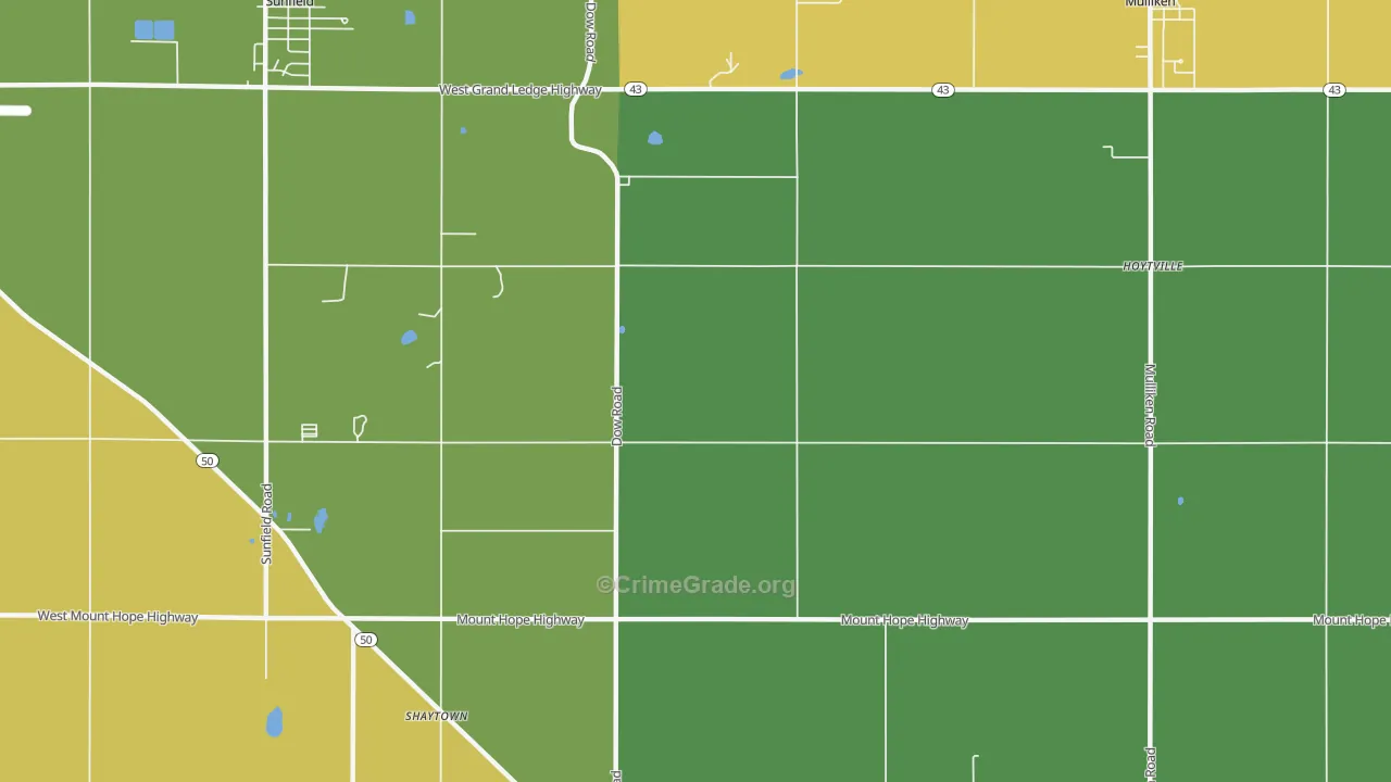 Little Venice, MI Map of Robbery Rates