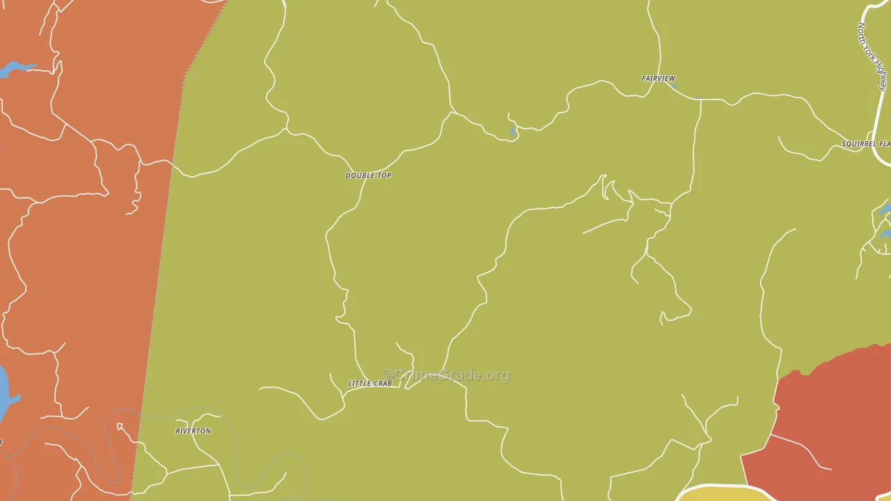 Littlecrab, TN Map of Robbery Rates