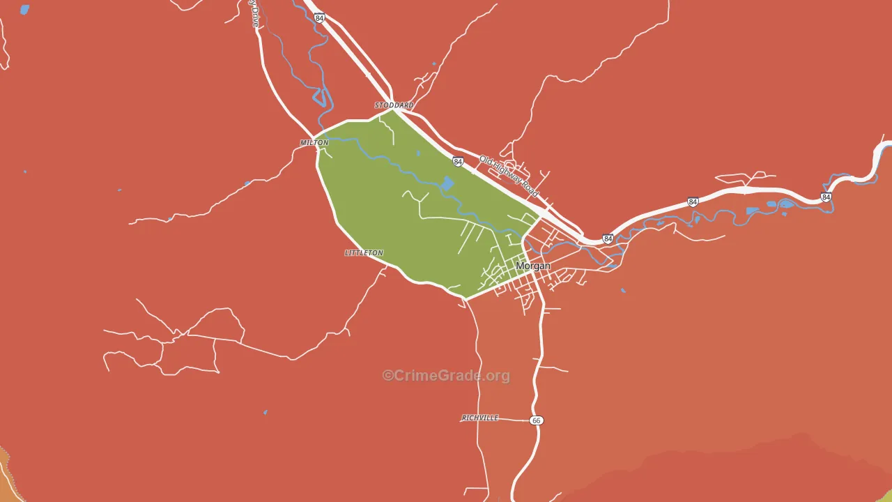 Littleton, UT Map of Robbery Rates