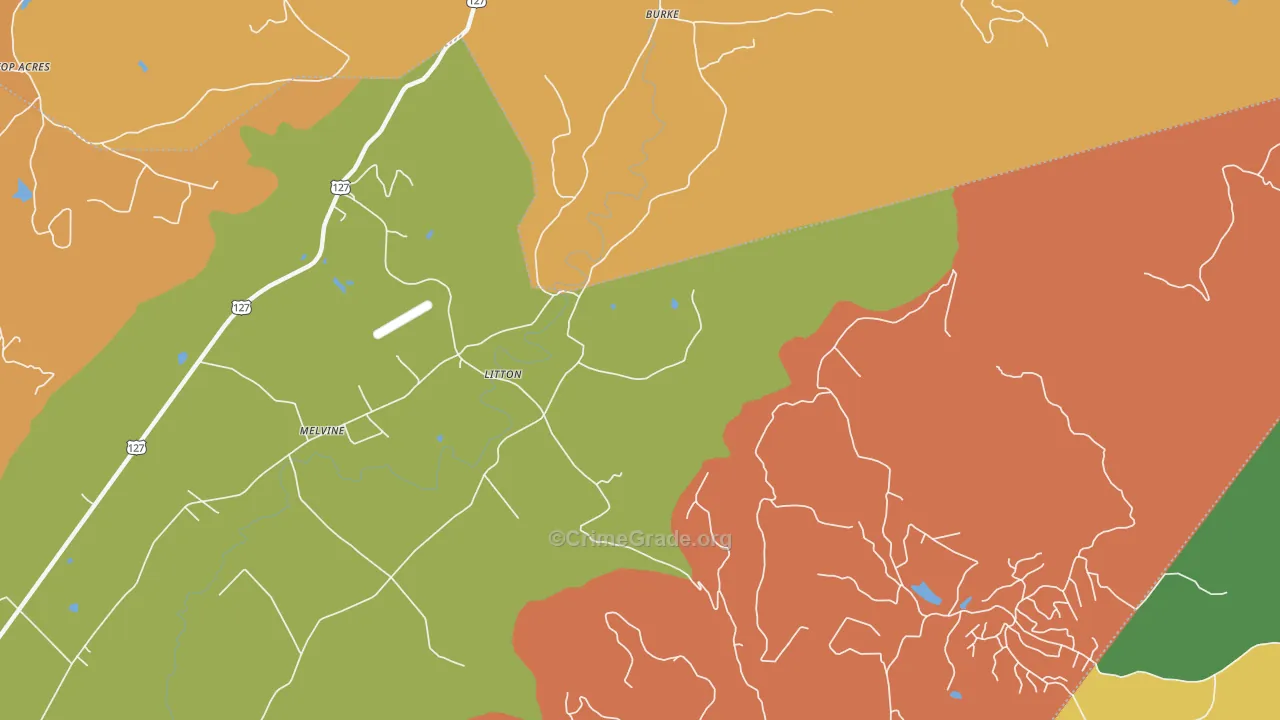 Litton, TN Map of Robbery Rates