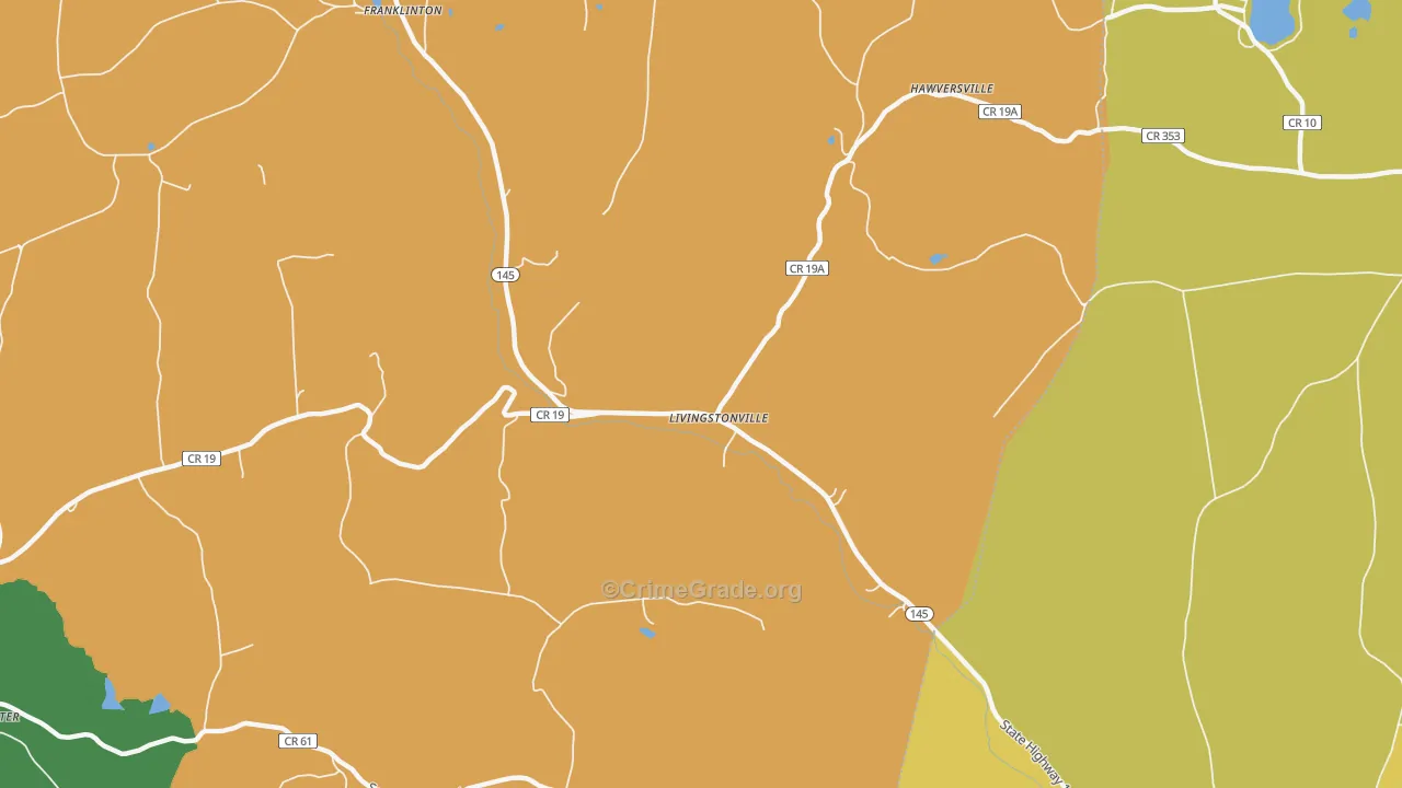 Livingstonville, NY Map of Robbery Rates