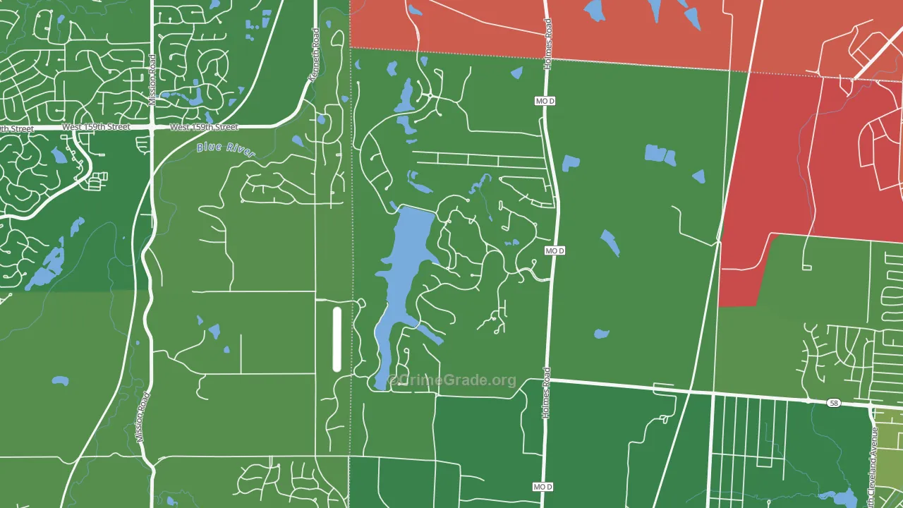 Loch Lloyd, MO Map of Robbery Rates