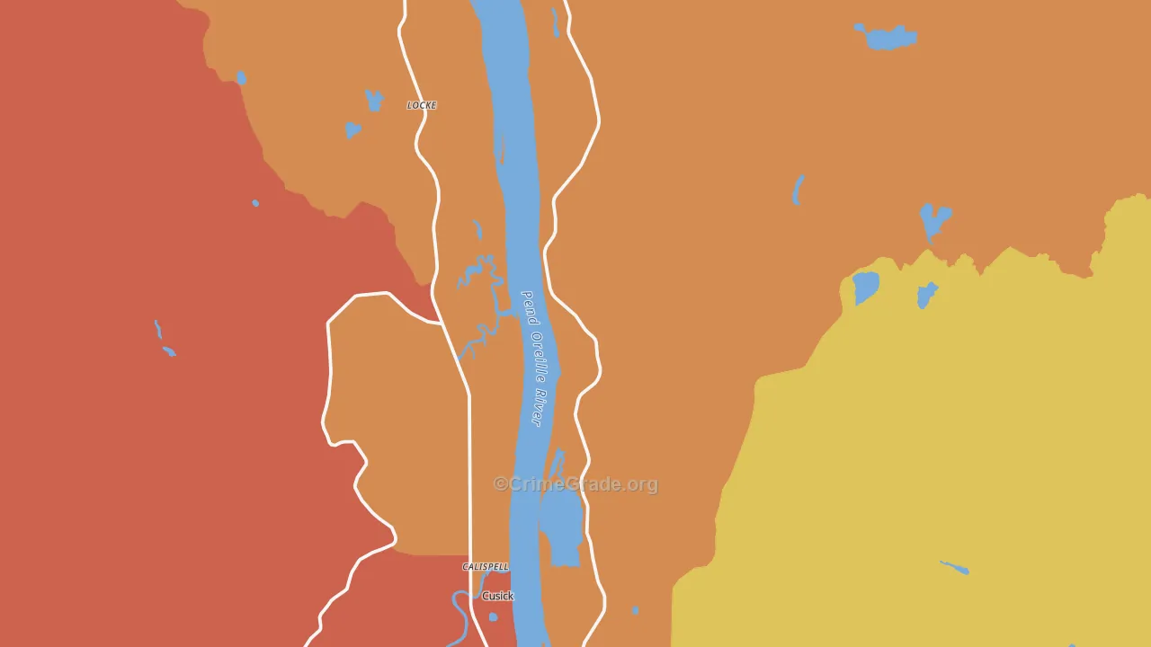 Locke, WA Map of Robbery Rates