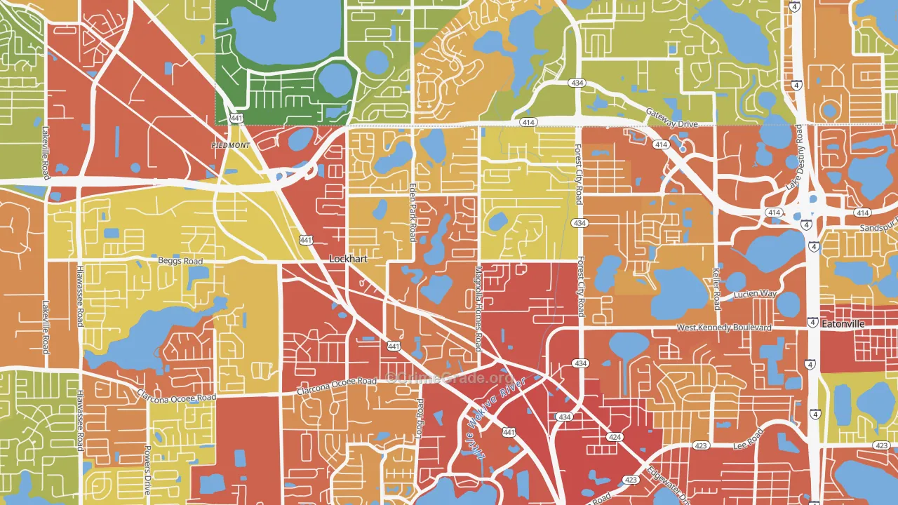 Lockhart, FL Map of Robbery Rates