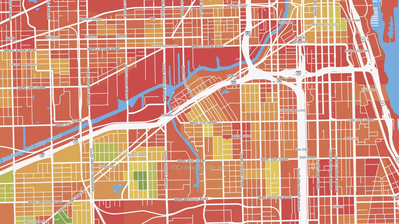 Locks, Chicago, IL Map of Robbery Rates