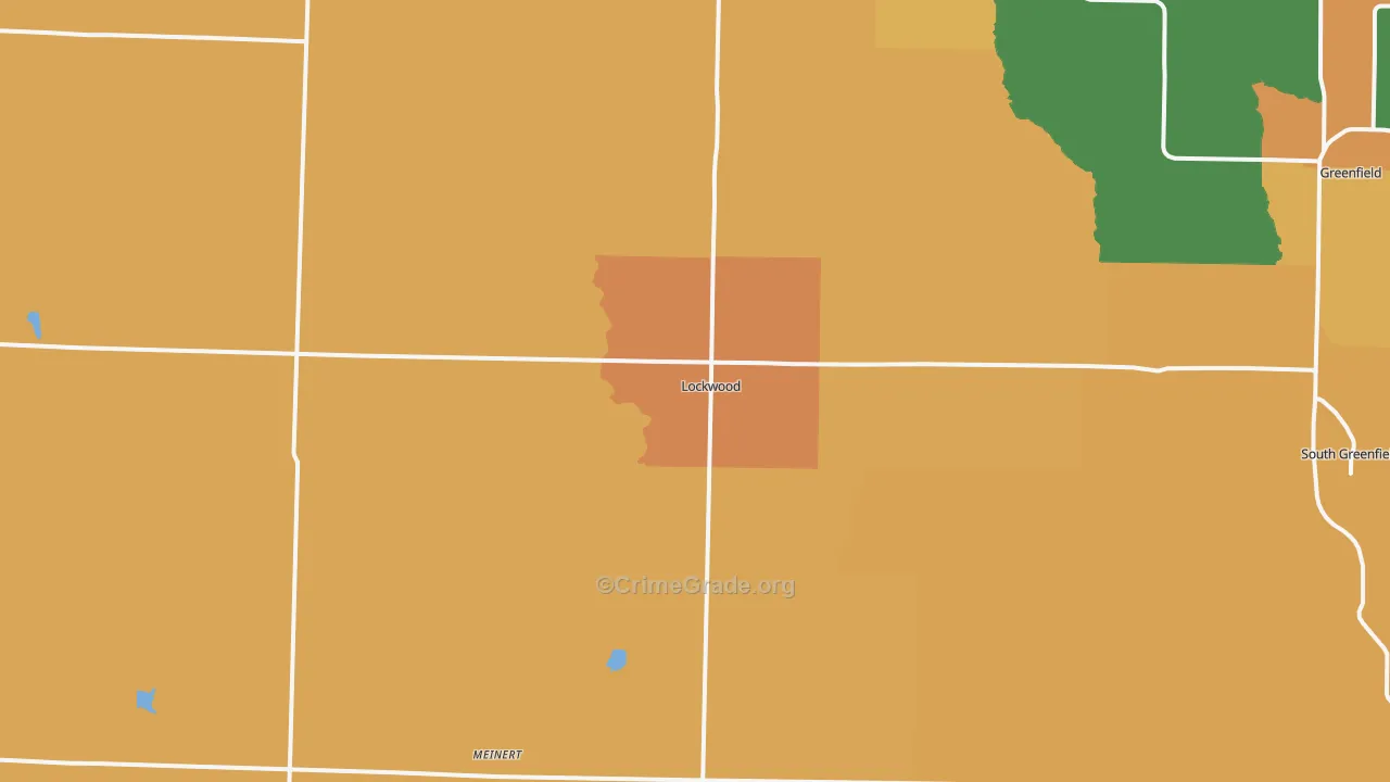 Lockwood, MO Map of Robbery Rates