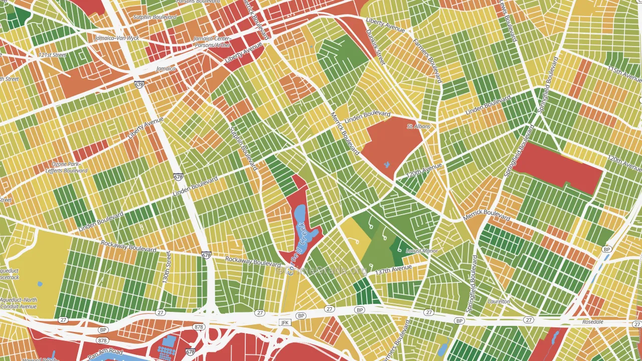 Locust Manor, Queens, NY Map of Robbery Rates