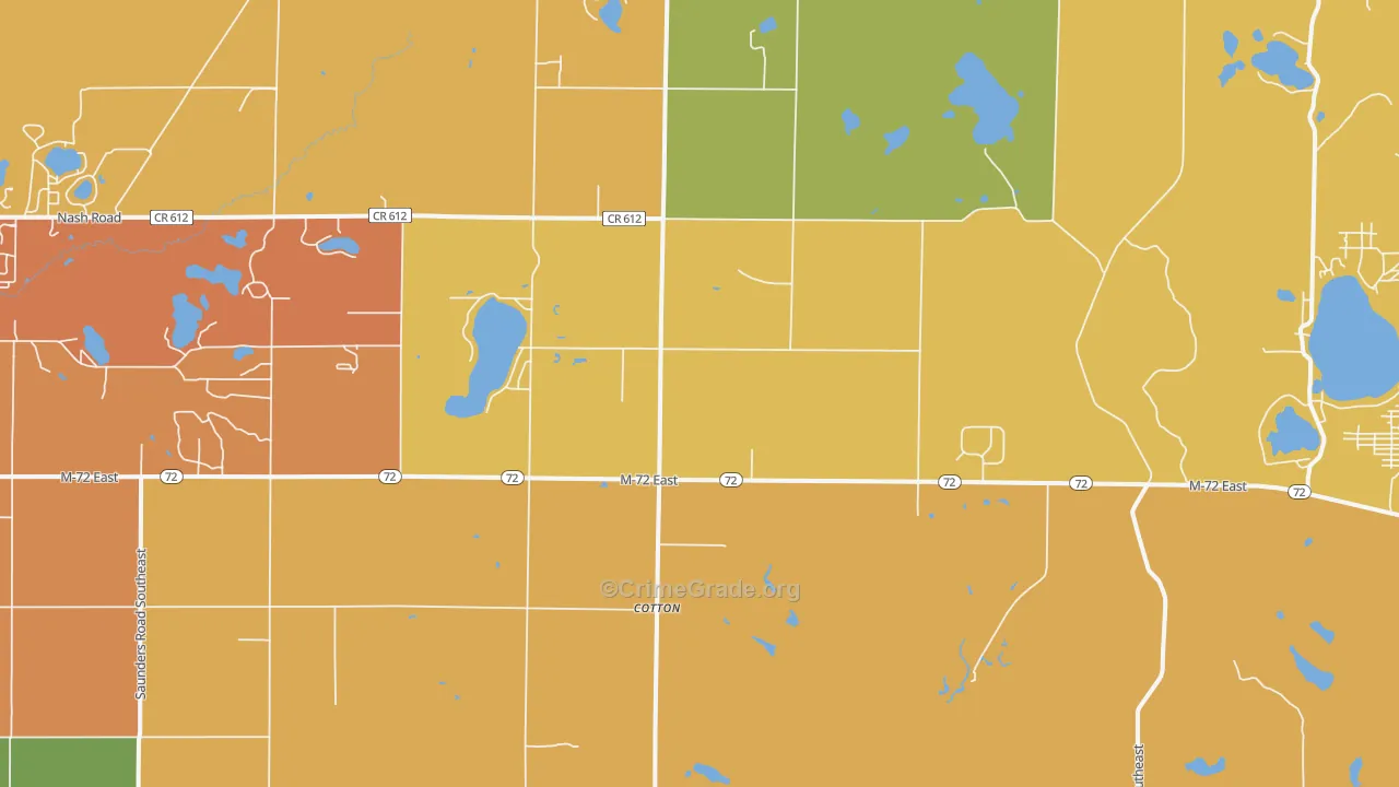 Lodi, MI Map of Robbery Rates