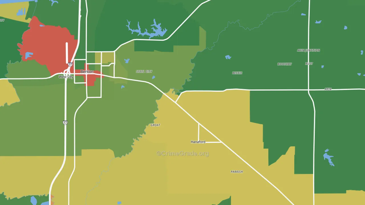 Logan, IL Map of Robbery Rates