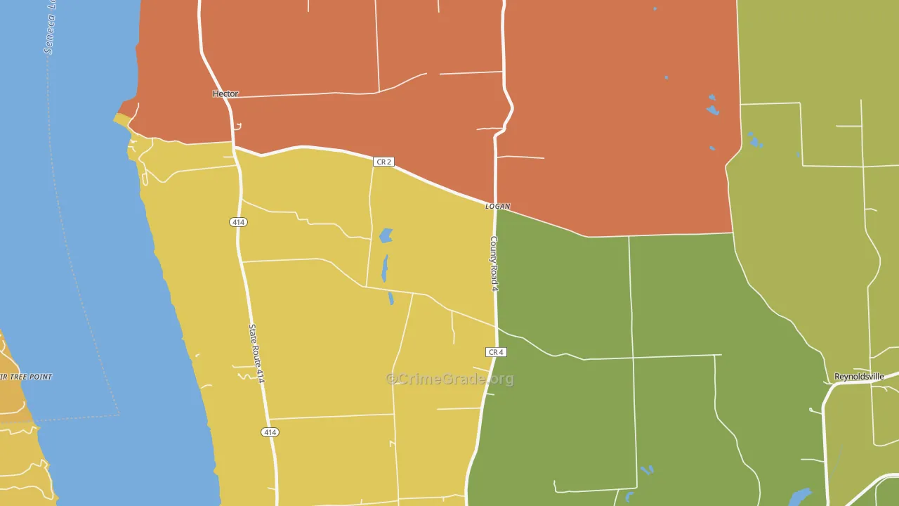Logan, NY Map of Robbery Rates