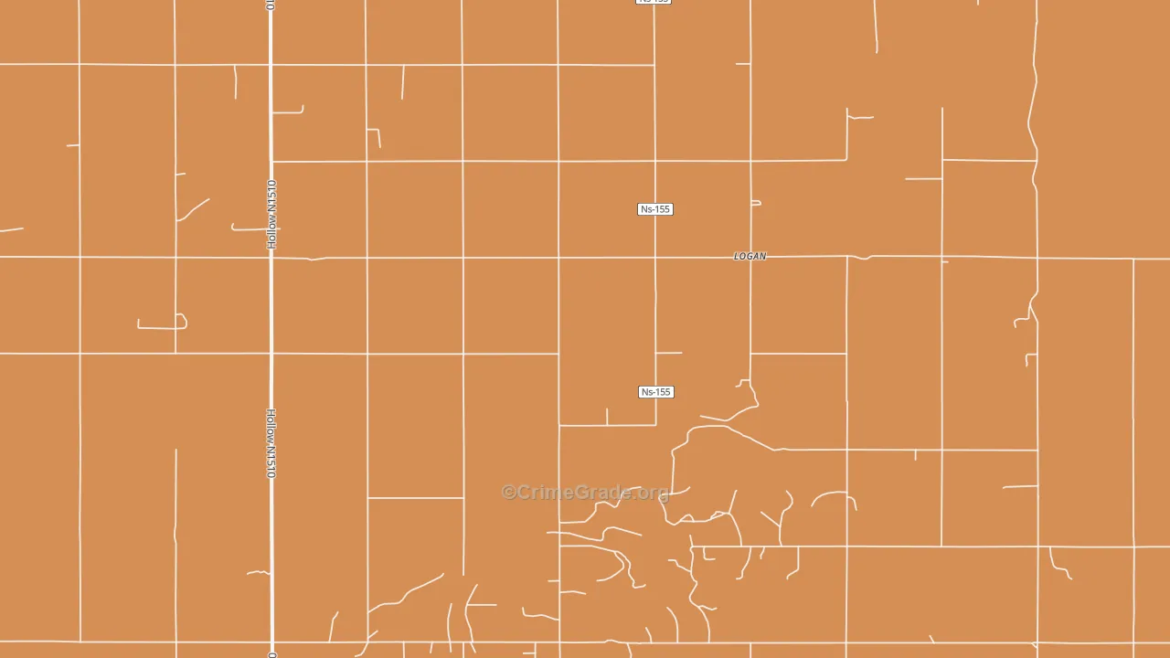 Logan, OK Map of Robbery Rates