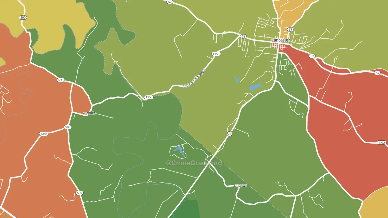 Logantown, KY Map of Robbery Rates
