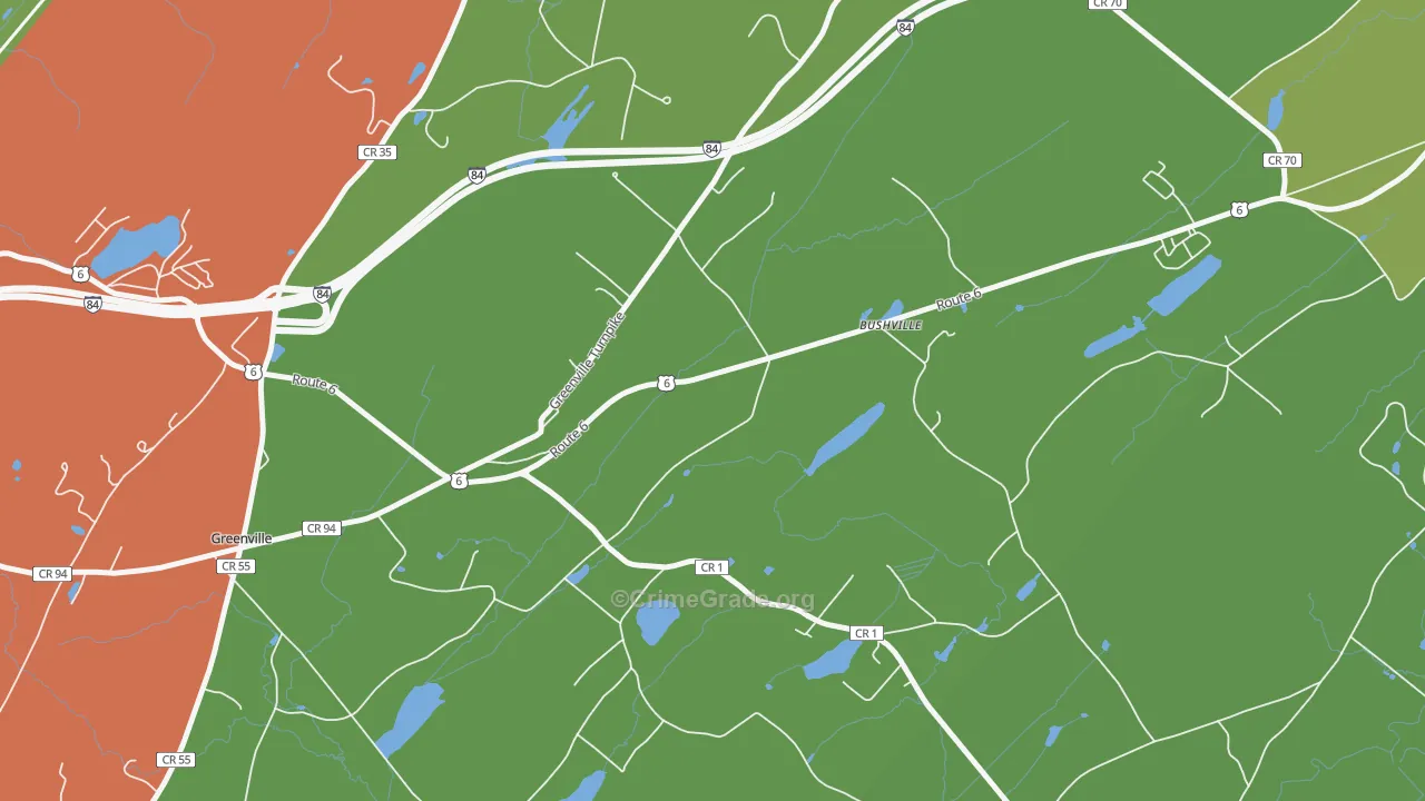 Logtown, NY Map of Robbery Rates