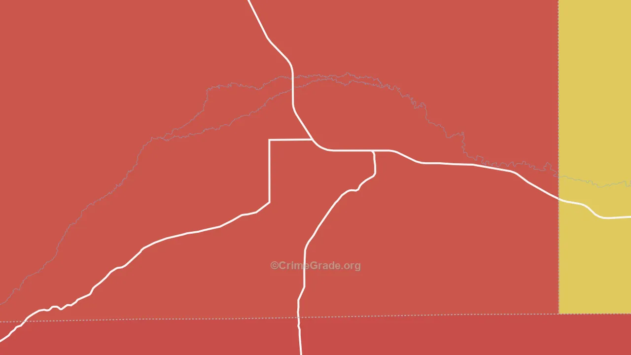 Lonetree, WY Map of Robbery Rates