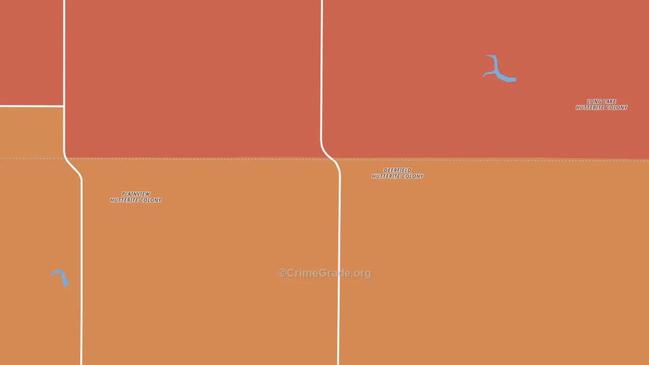 Long Lake Colony, SD Map of Robbery Rates