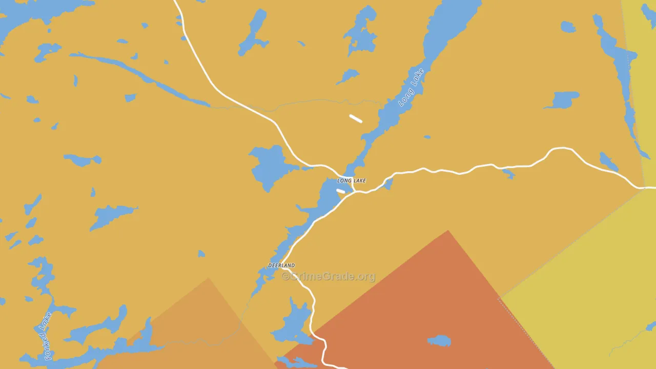 Long Lake, NY Map of Robbery Rates