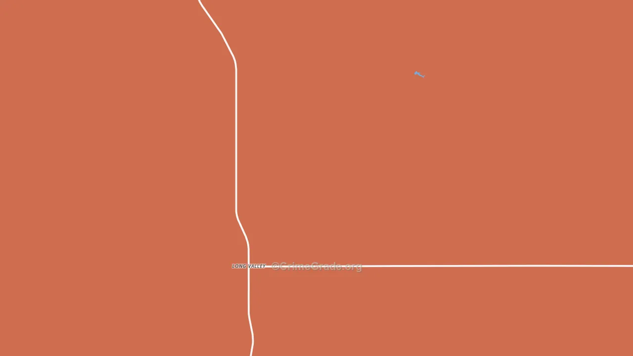 Long Valley, SD Map of Robbery Rates
