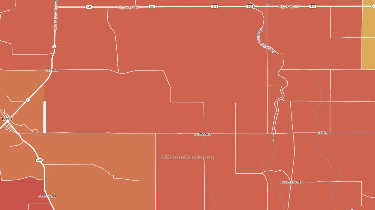 Longshot, MS Map of Robbery Rates