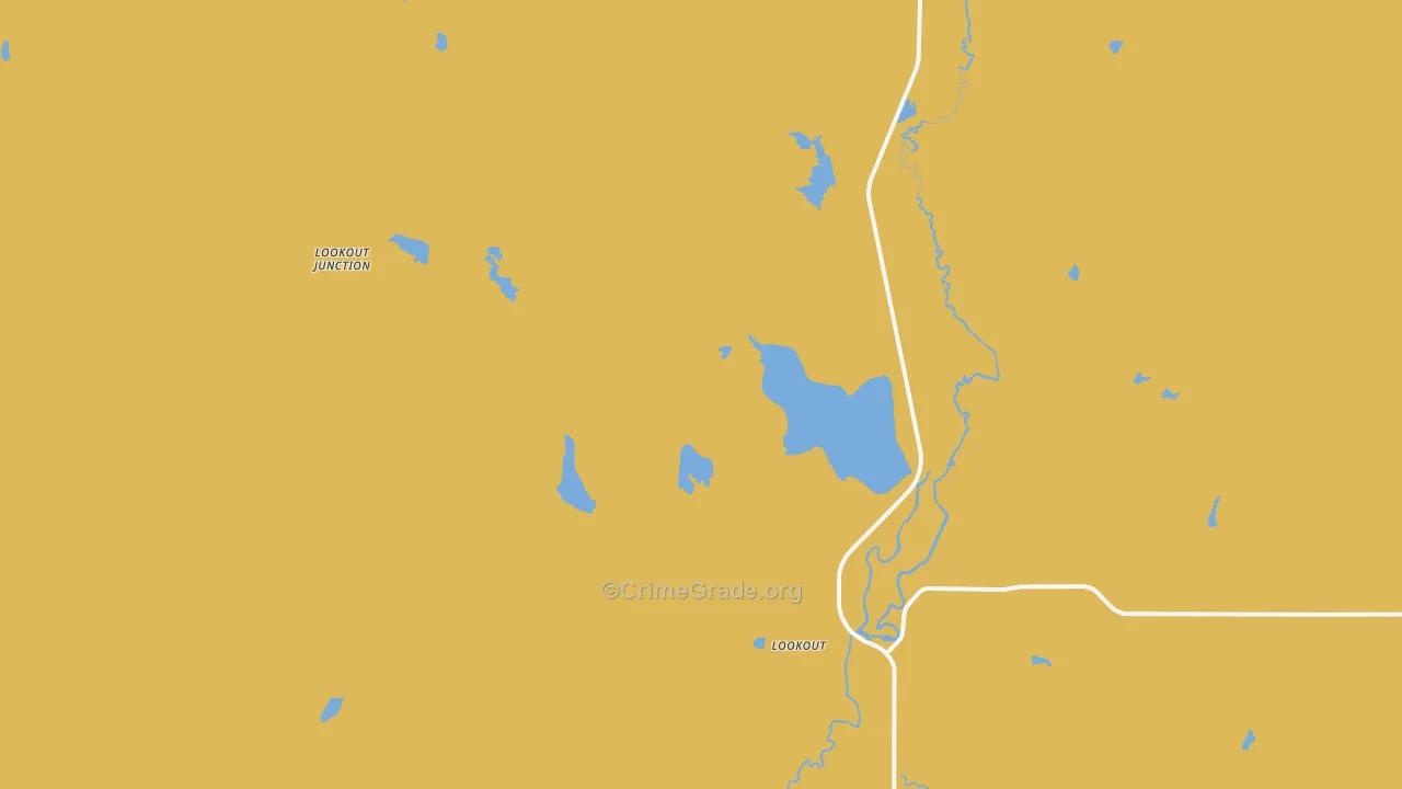 Lookout, CA Map of Robbery Rates