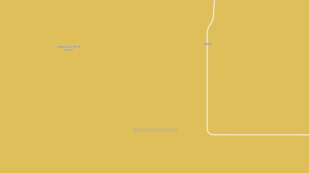 Loring, MT Map of Robbery Rates
