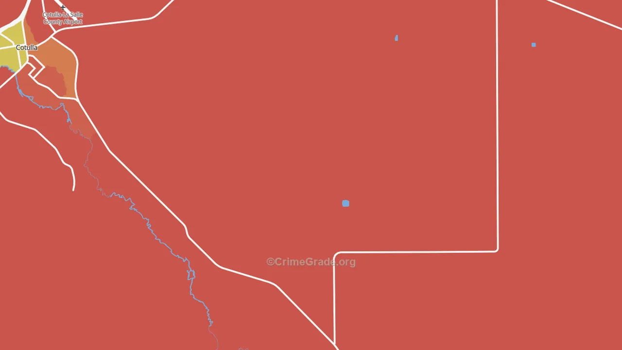 Los Angeles, TX Map of Robbery Rates