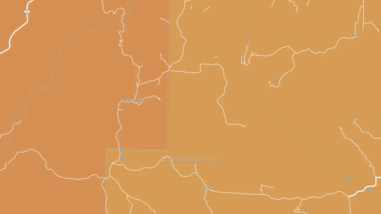 Lost Corner, AR Map of Robbery Rates