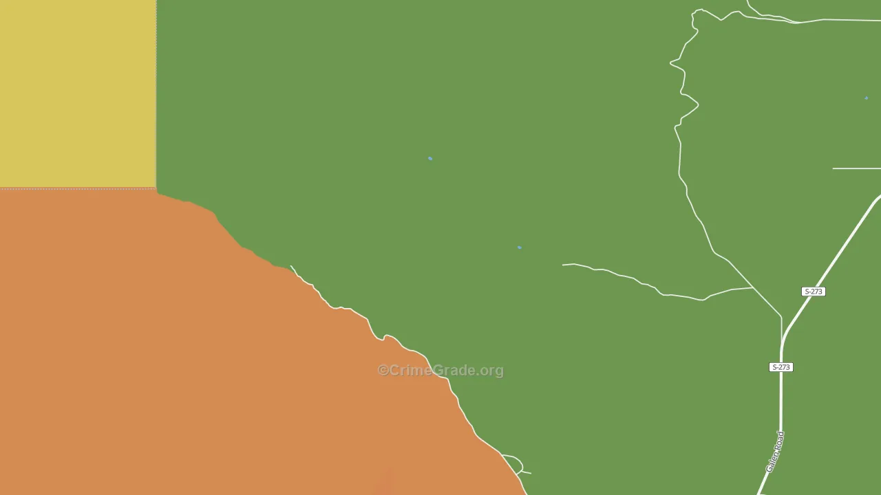 Lost Creek, MT Map of Robbery Rates