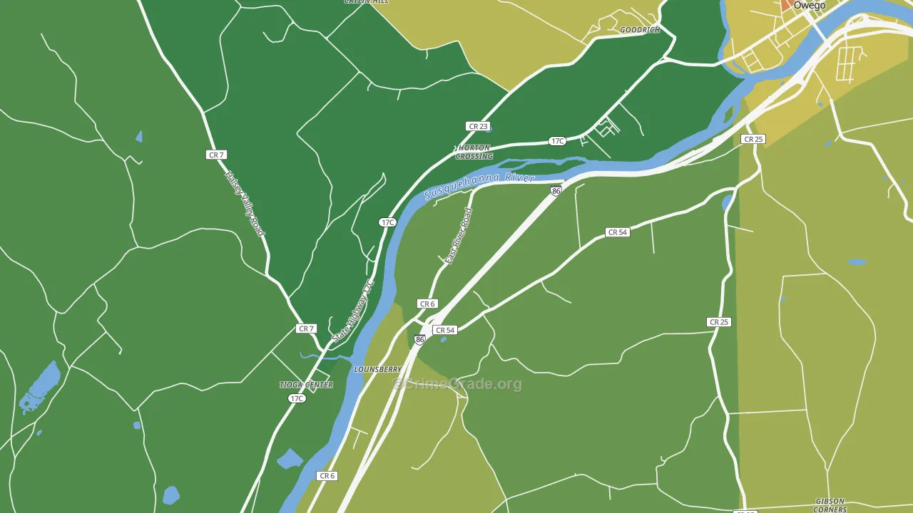 Lounsberry, NY Map of Robbery Rates