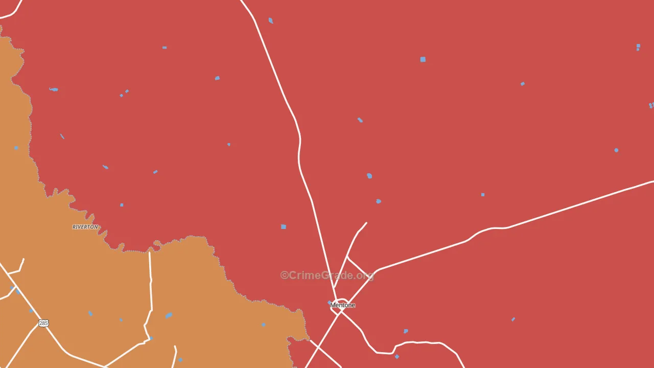 Loving County, TX Map of Robbery Rates
