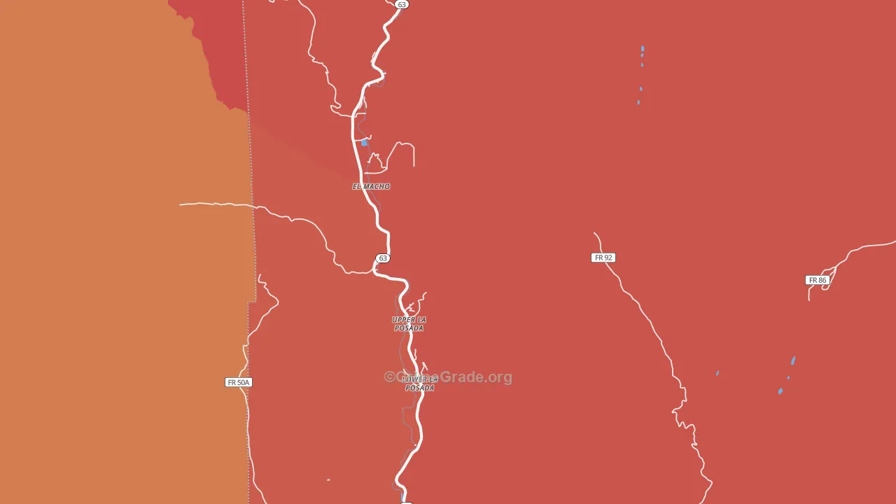 Lower La Posada, NM Map of Robbery Rates