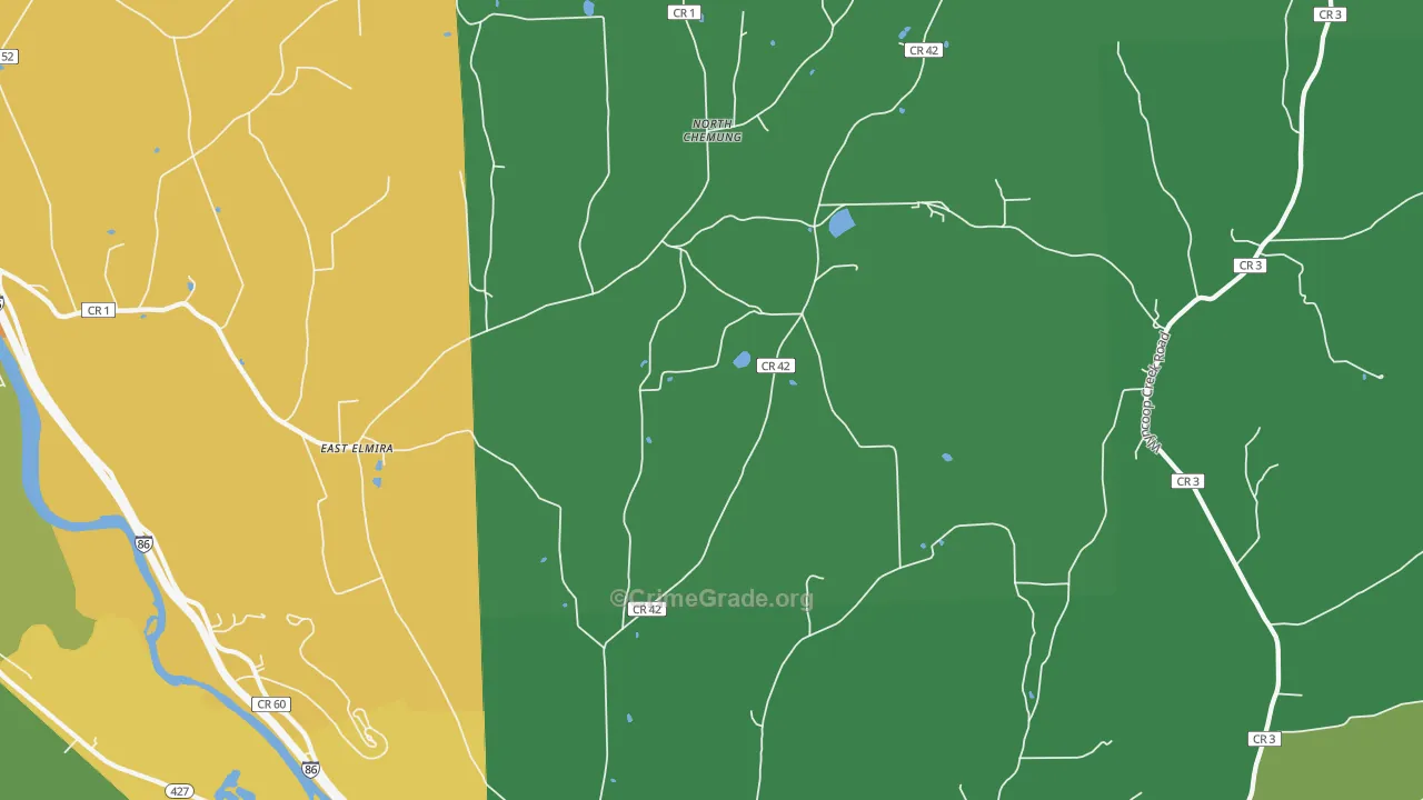 Lowman, NY Map of Robbery Rates