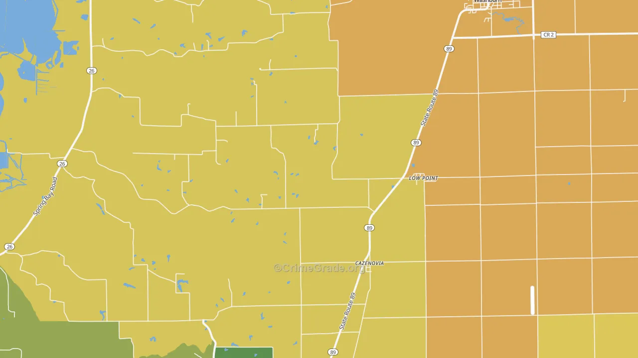 Lowpoint, IL Map of Robbery Rates