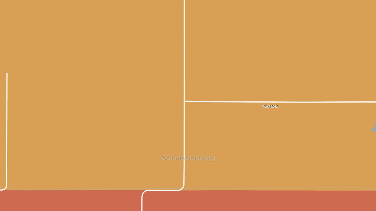 Loyalton, SD Map of Robbery Rates