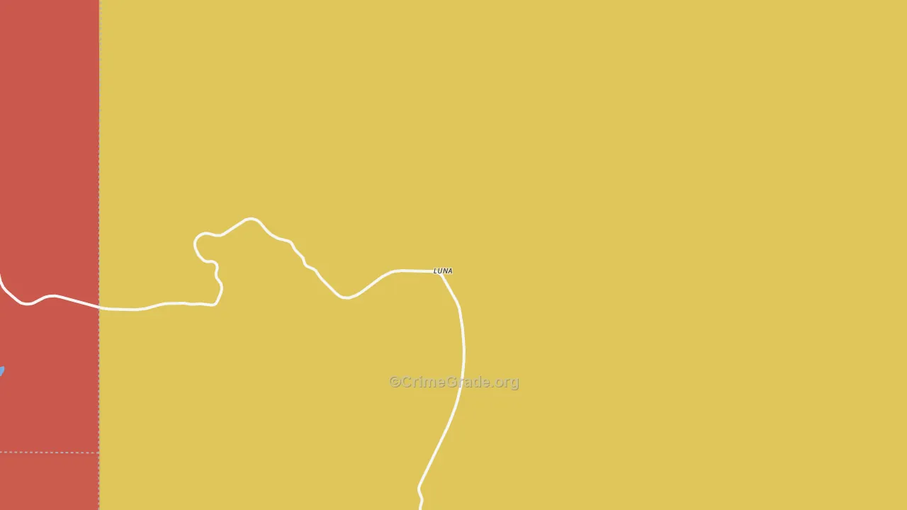 Luna, NM Map of Robbery Rates
