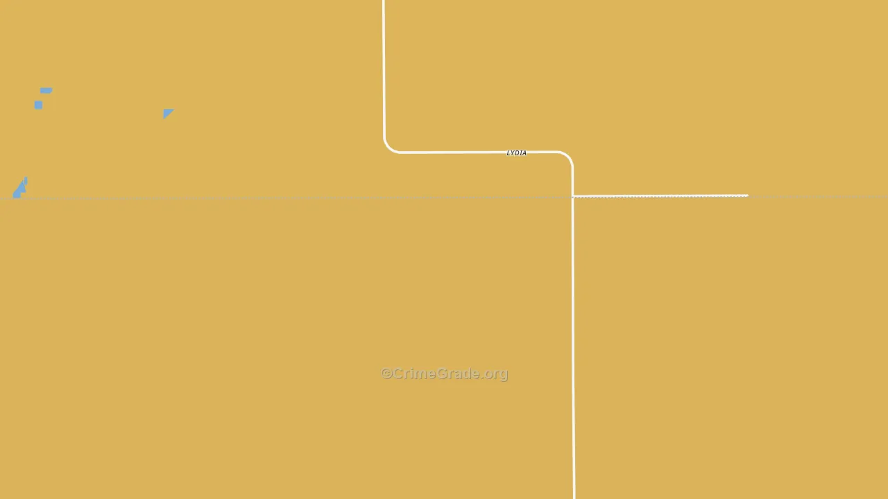 Lydia, KS Map of Robbery Rates