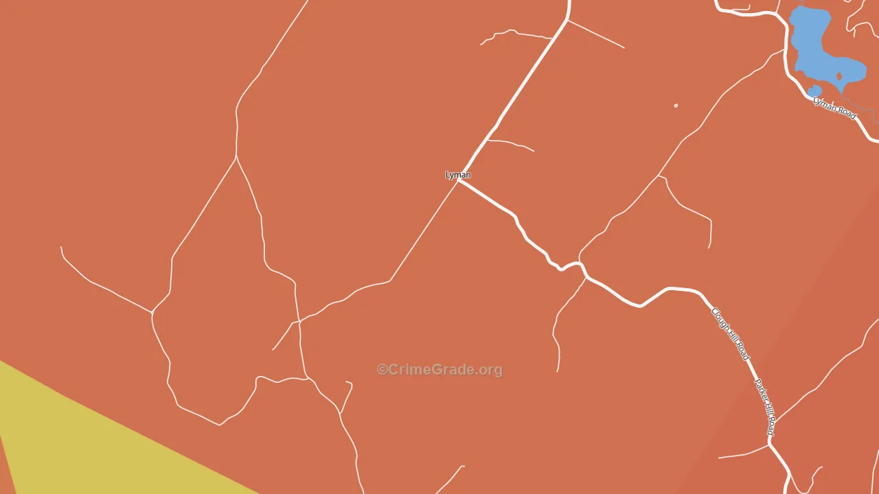 Lyman, NH Map of Robbery Rates