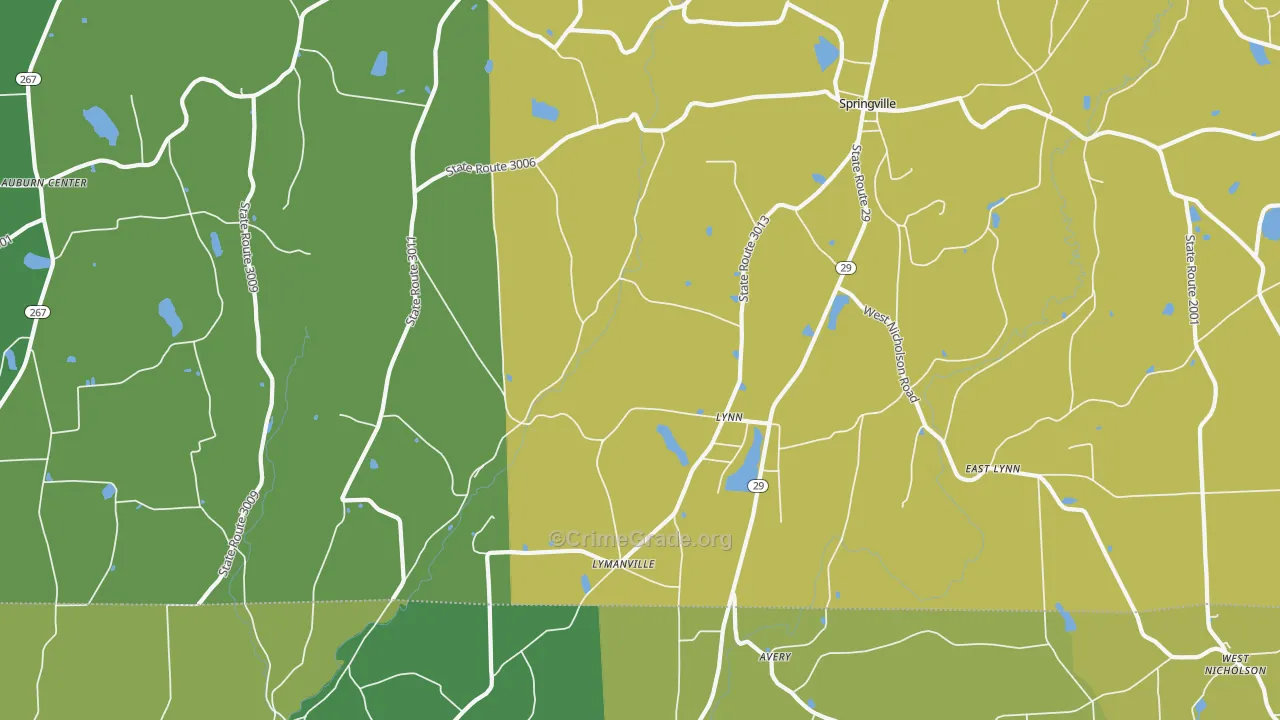 Lynn, PA Map of Robbery Rates