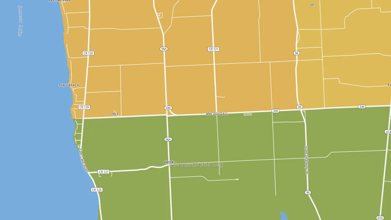 MacDougall, NY Map of Robbery Rates