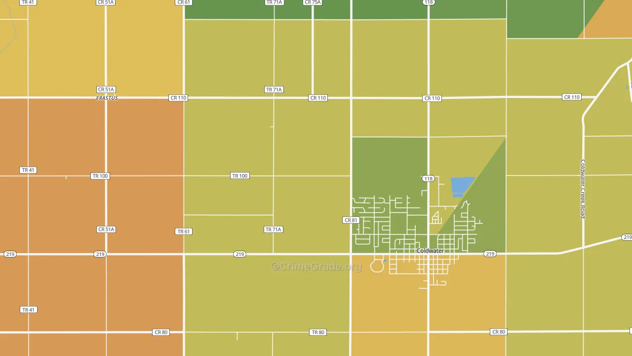 Macedon, OH Map of Robbery Rates