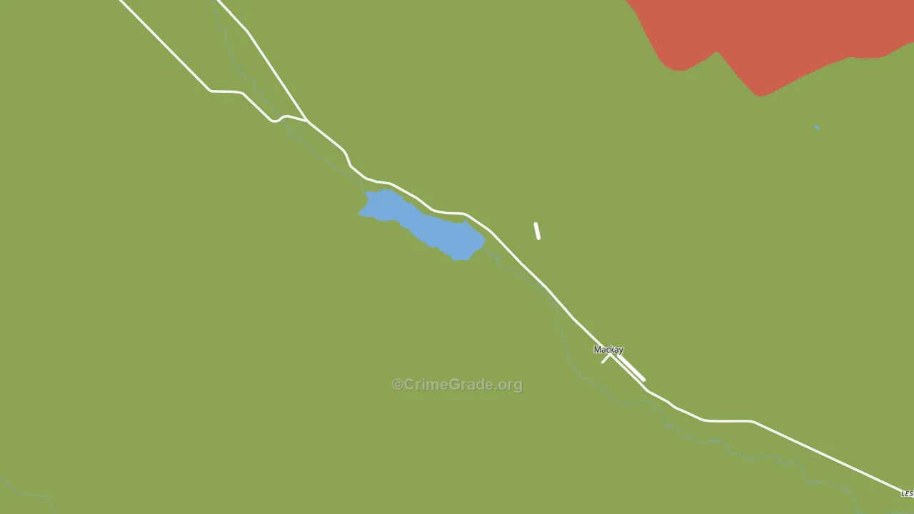 Mackay, ID Map of Robbery Rates