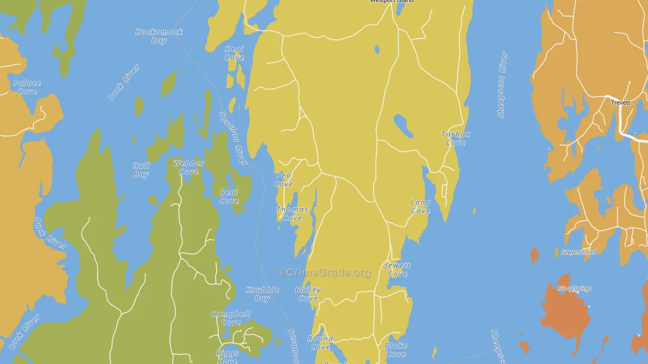 MacMahan, ME Map of Robbery Rates