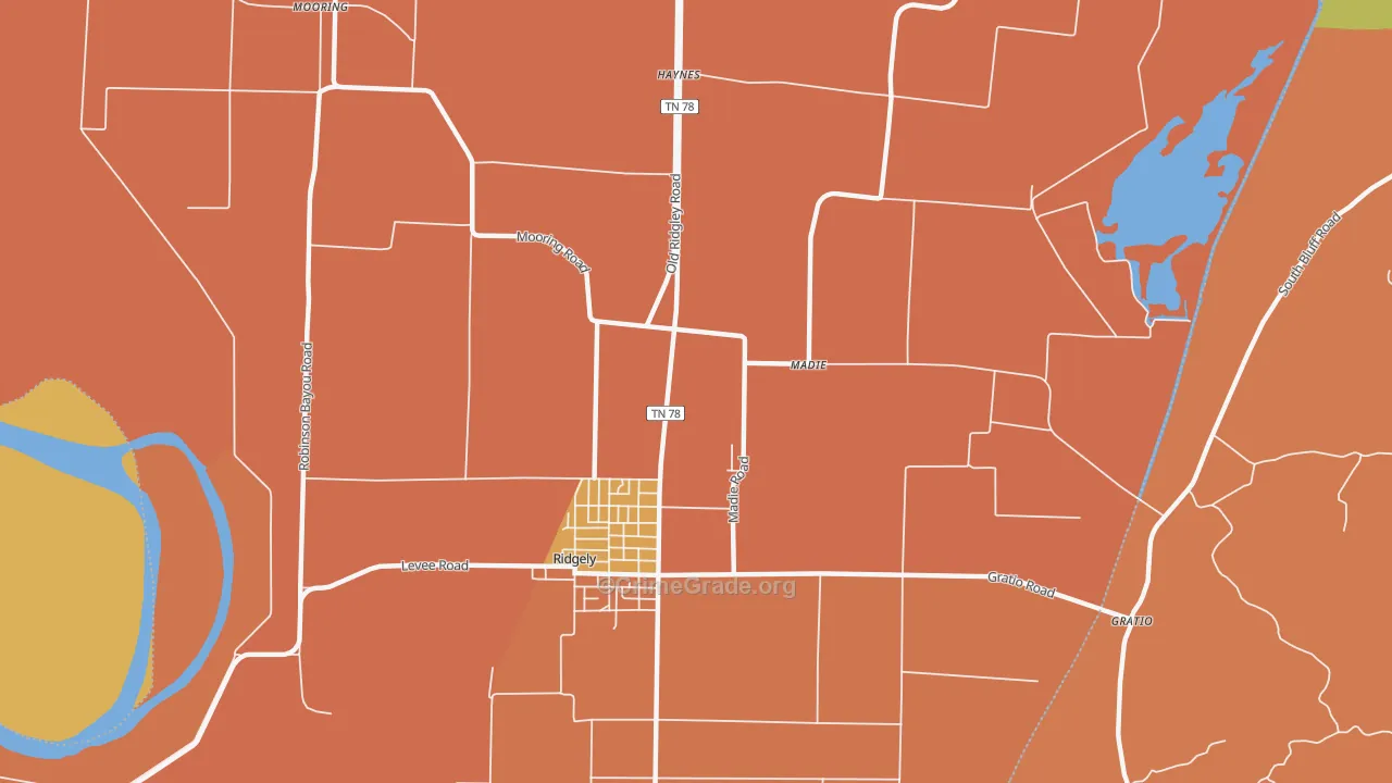 Madie, TN Map of Robbery Rates