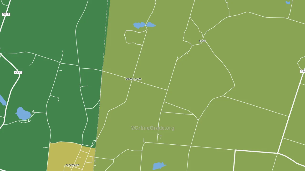Madison Center, NY Map of Robbery Rates
