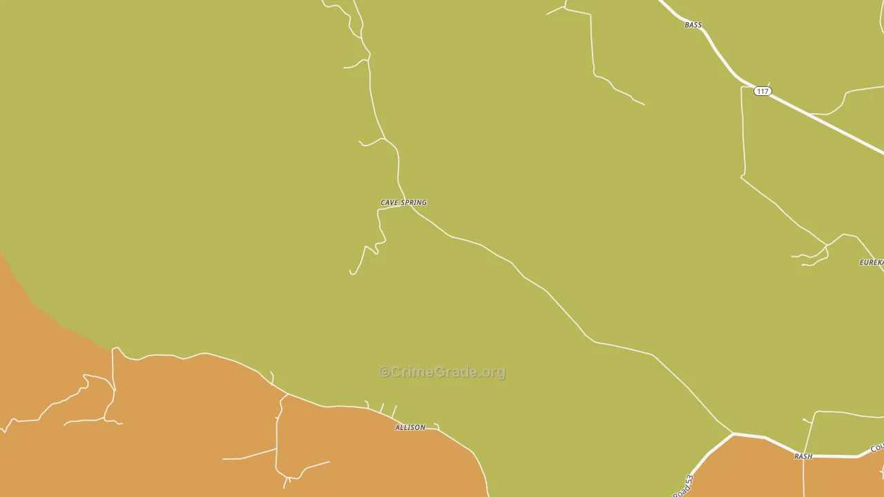 Madison Crossroads, AL Map of Robbery Rates