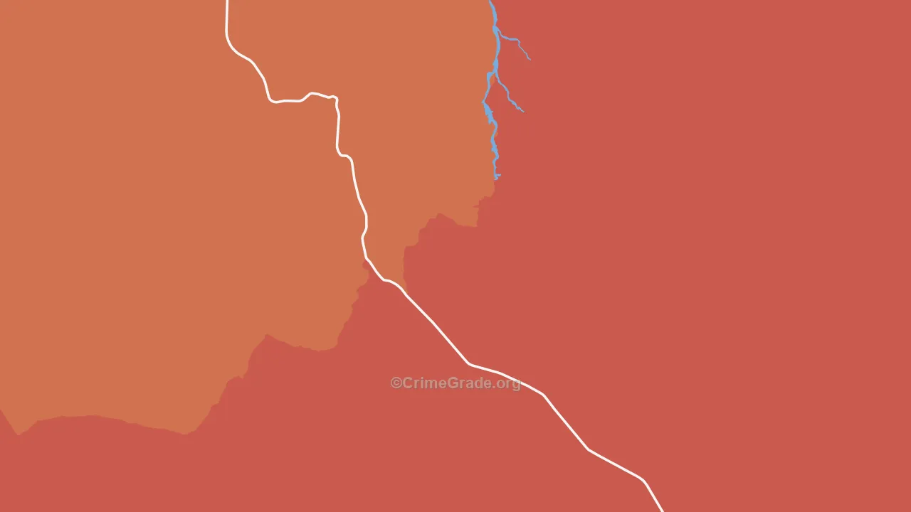 Magdalena, NM Map of Robbery Rates